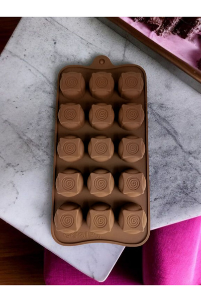 GLRHOME Silikon çikolata kalıbı 15'li çikolata kalıbı 21 x 10,5cm