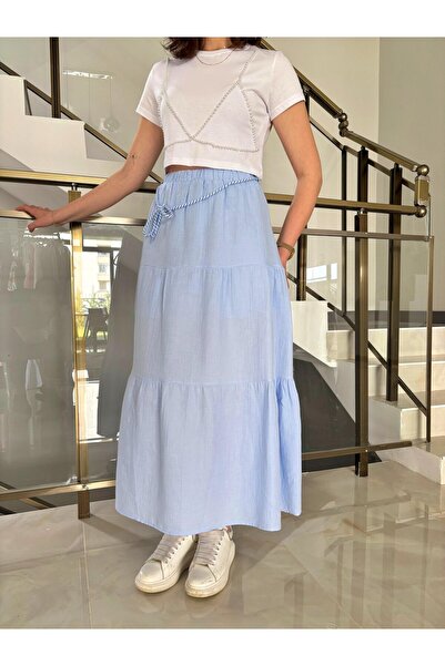 Butik Pinterest Viral Astarlı Müslin Etek