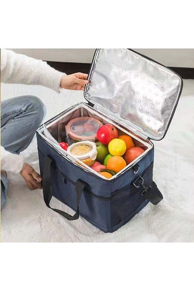 CRACOS Geanta Termoizolanta Pentru Picnic Sau Plaja, Capacitate 16l, Culoare Albastra