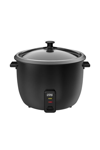WINNINGSTAR Electric Cooker Black 2.8L 1000W with Measuring Cup and Spoon Included, ST-9345 Black