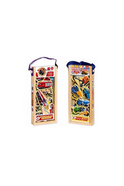 RS Toys Set 46 figurine din lemn cu magneti RS Toys