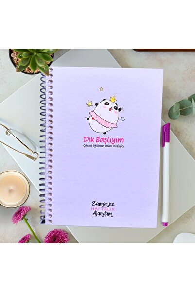 mcolor ZAMANSIZ AJANDA SPİRALLİ SERT KAPAK HAFTALIK DEFTER 17x24