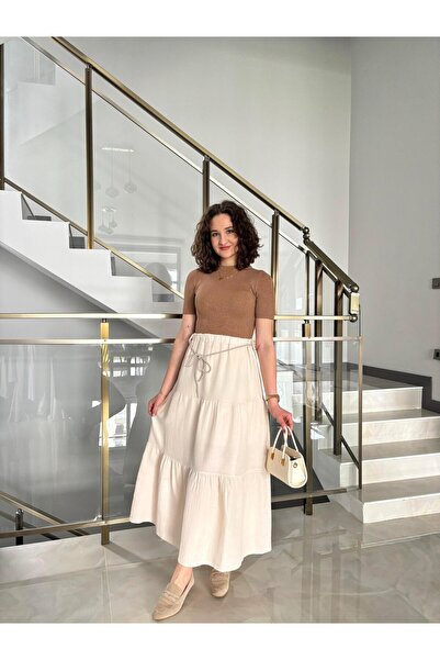 Butik Pinterest Viral Astarlı Müslin Etek