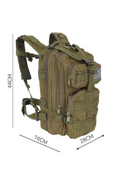 CRACOS Military Tactical Backpack, ®, Dimensions 44x28x16cm, 26l, Green, Ideal For Hiking