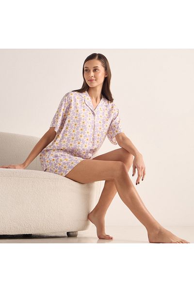 FAV Floral Print Shirt and Shorts Set