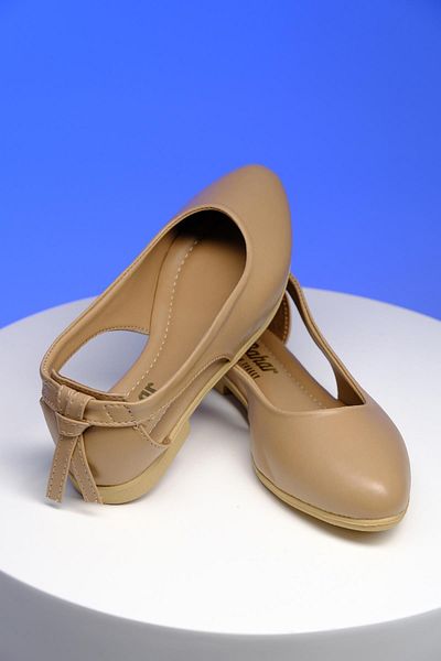 Oksit Bekkin Women's Ballerinas with Open Side and Bow Detail on the Back
