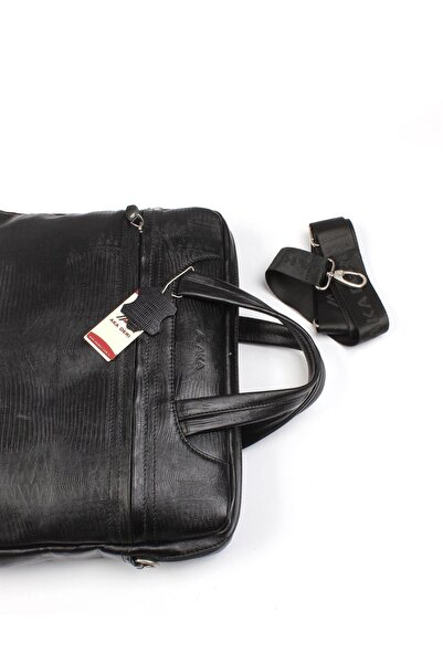 Aka Deri Leather Black Briefcase 298 10