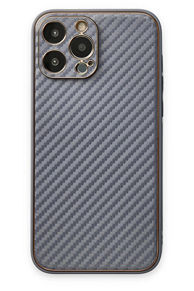 NewFace حافظة ايفون 13 برو ماكس من السيليكون كوكو كربون - رمادي SPTGL