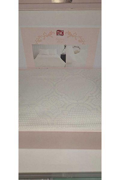Taç Crown Jacquard Pique Set Double Person Brenda Ecru