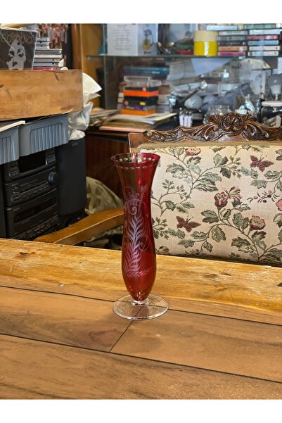 Çığır Antik Bohemya Kristali Vazo