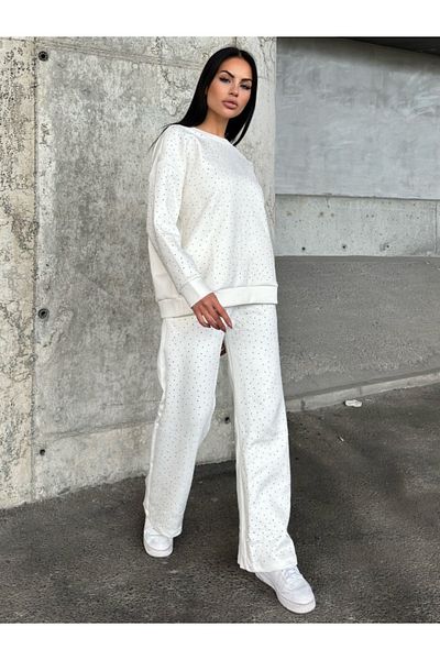 Louen lucie Modal Fabric Crystal Stone Double Suit