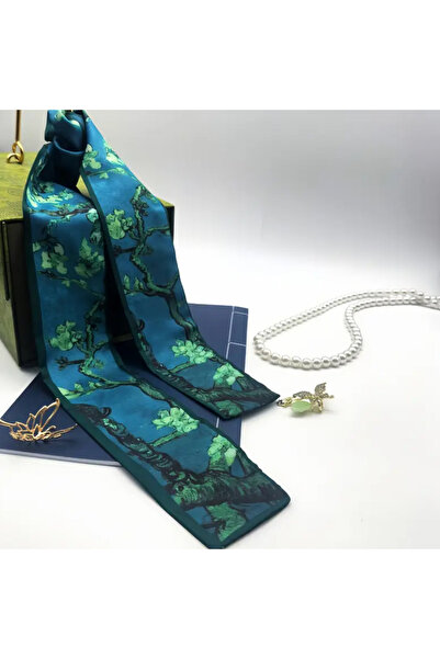 MAHLA Design Scarf, Oil Painting Patterned Thin Shawl, Bag Accessory