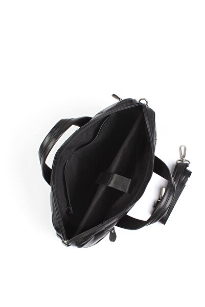 Aka Deri Leather Black Briefcase 298 10