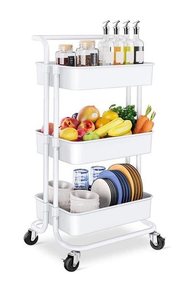 DRAMA HOME Multi-purpose storage cart with wheels 85*42*36cm Modern design for perfect organization