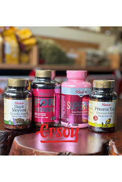 Balen Kadınlara Özel 4'lü Takviye Seti – For Women, Süper MultiVitamin, Hayıt...
