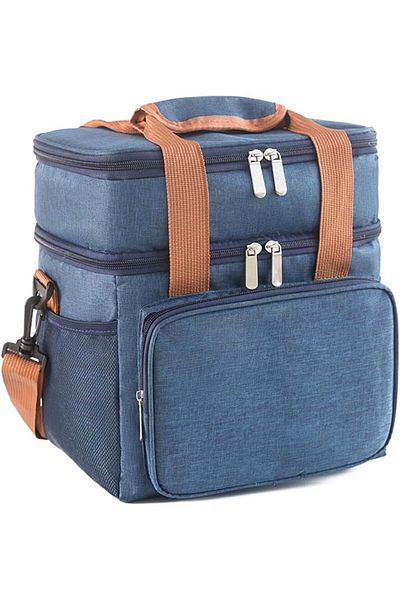 TECOS Geanta Termoizolanta Pentru Picnic Sau Camping, , 15l, Dimensiuni 28 X 23 X 18 Cm, Albastru