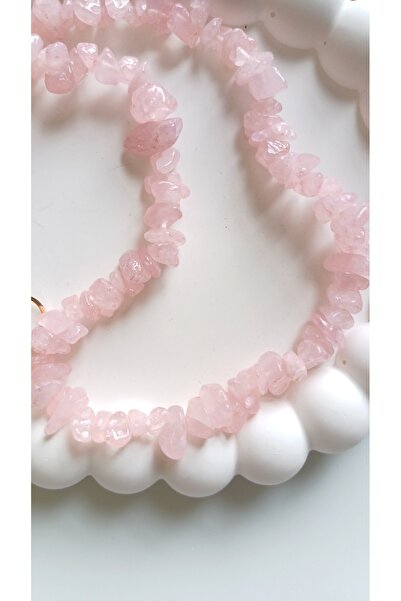 Jewerly Pink Quartz Necklace and Earrings