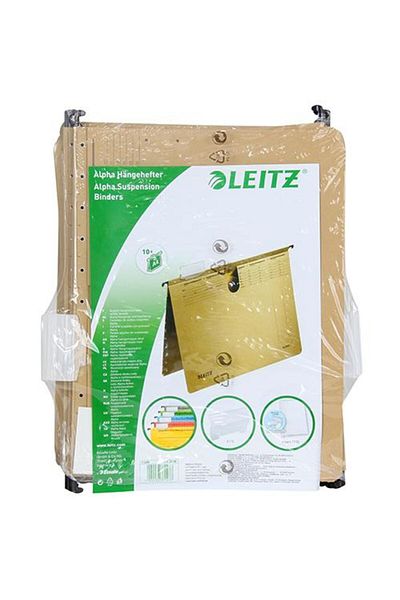 Leitz 1914 Alpha Hanging File Ring 10 Pieces - Kraft