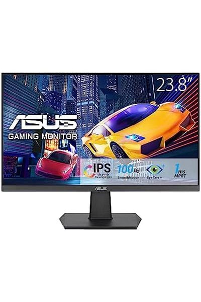 ASUS شاشة ألعاب ASUS VA24EHF Eye Care مقاس 24 بوصة (عرض 23.8 بوصة)، IPS، FHD، بدون إطار، 100 هرتز، Adaptive S