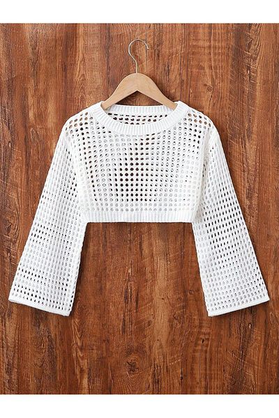 moda mh Summer Children's Openwork Crop