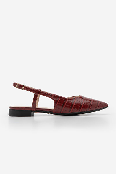 Marjin Women's Pointed Toe Open Back, Red Croco Daily Nakshtana Shield Atkashi Southern Arrow