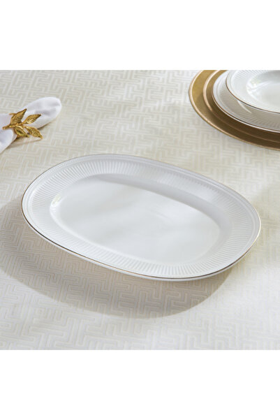 Home Box Embossed Line Serving Platter 35 cm