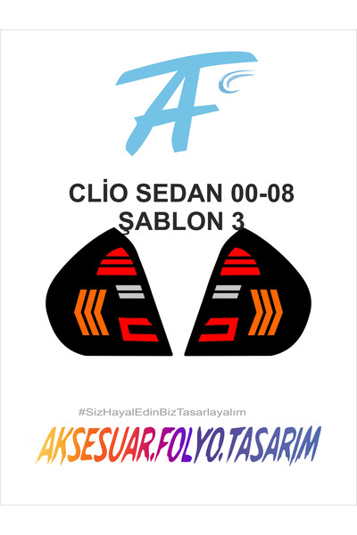 aksesuar folyo tasarım رينو كليو 2 سيدان ستوب فويل