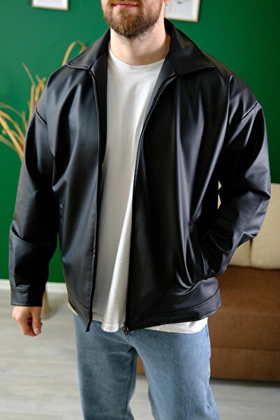 since 1990 man Manvella Vintage Oversize Erkek Deri Ceket