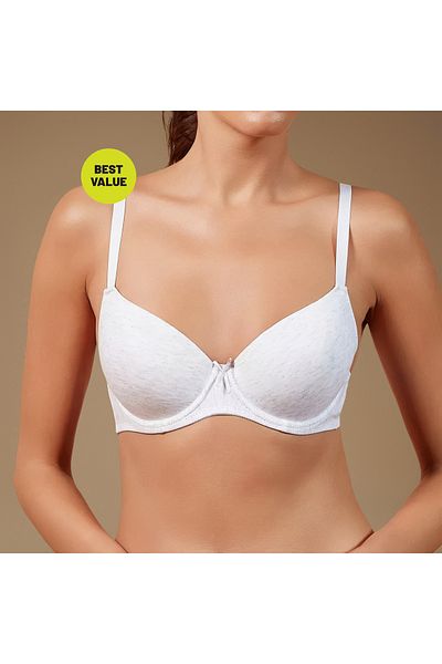 FAV Underwired Bra with Adjustable Straps and Bow Detail