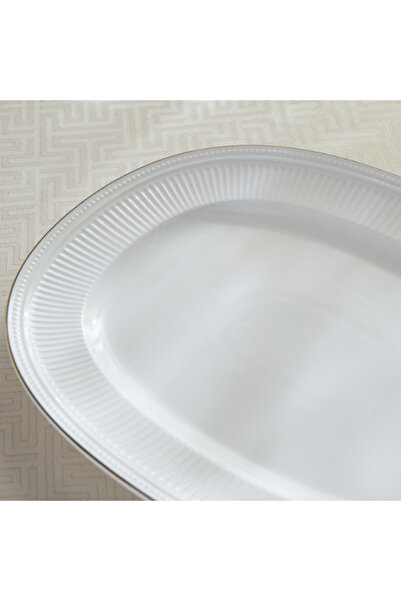 Home Box Embossed Line Serving Platter 35 cm