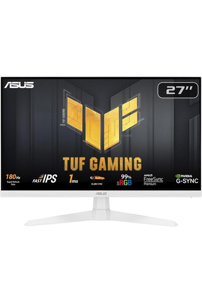 ASUS TUF Gaming VG279Q3A-W Gaming Monitor – 27-inch, Full HD(1920x1080), 180Hz, Fast IPS, ELMB Syn