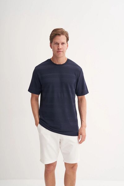 Cazador Πλεκτό T-Shirt με λαιμόκοψη κανονική εφαρμογή 4123