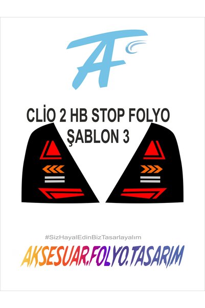 aksesuar folyo tasarım رينو كليو 2 Hb ستوب فويل