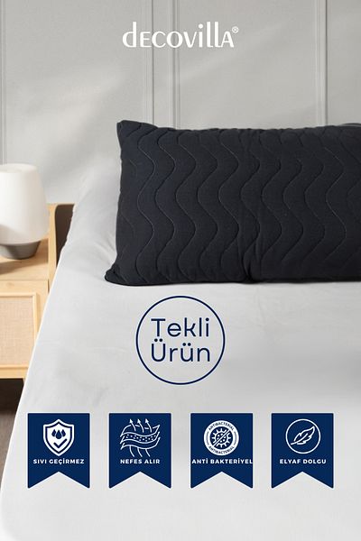 Decovilla Micro Matrasă Matlasată Protector de pernă unică rezistentă la lichide 50x70