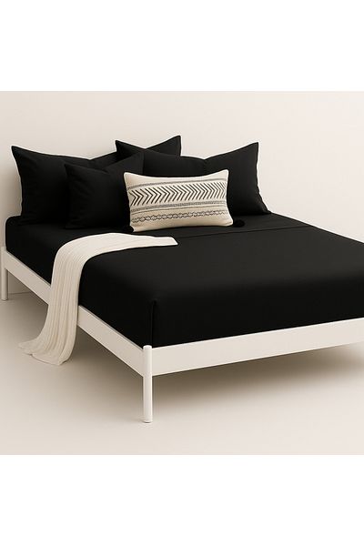 Prime Sleeks 100% Cotton Double Fitted Sheet Set – 160X200 cm Sheet - 2 Pillowcases