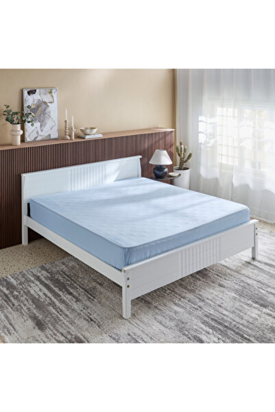 Home Box ملاءة سرير دربي كينج من الألياف الدقيقة الصلبة مقاس 180×200+25 سم