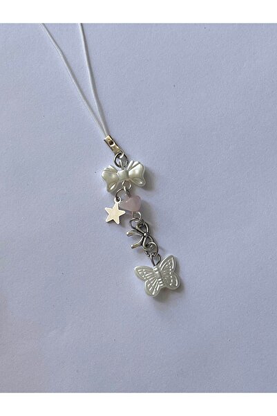 bettymettys İncili Kelebek y2k Fairycore Phone Charm