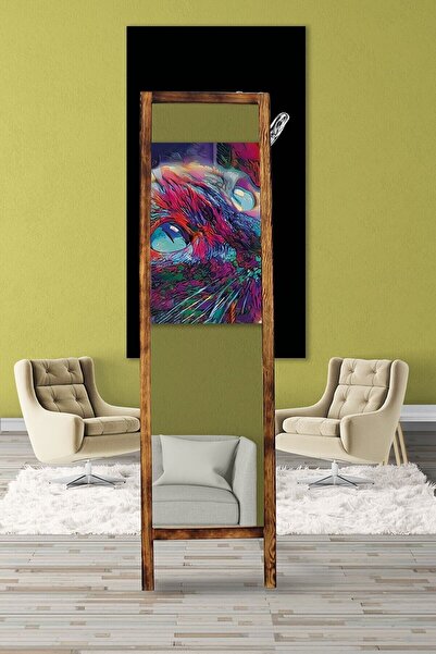 Nova Masif Ahşap Ayaklı Boy Aynası 145x40cm