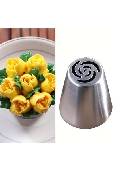 Siliko World الفولاذ المقاوم للصدأ كريم كيس ضغط طرف كبير الروسية الشعور، 1 قط...