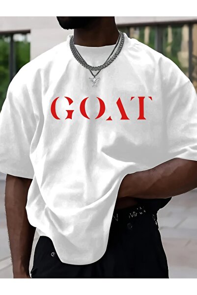 LAND MODA Tricou grafic „GOAT” în culoarea albastru marin - Amestec moale și ...