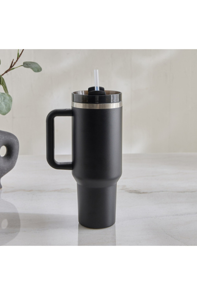 Home Box كوب كاري ستيل للسفر الساخن والبارد مزدوج الجدار مفرغ من الهواء، سعة 1.18 لتر