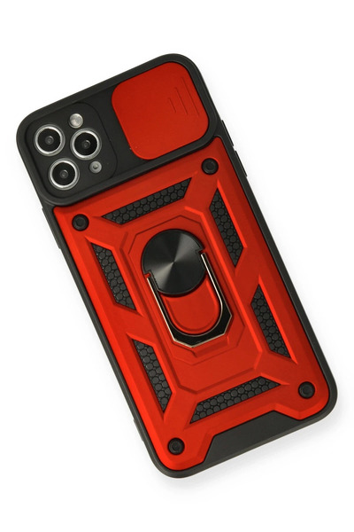 NewFace iPhone 11 Pro Max Case Pars Lens Ring Silicone - Red Sptgl