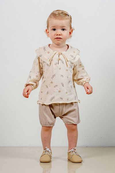 bombe Baby Kids Lilac Cotton Shorts 2-Piece Comfortable Set Trend Fashion Bottom Top Set