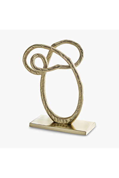 Home Box منحوتة أفيا من الألومنيوم الحديث بتصميم عقدة تجريدية مع قاعدة معدنية...