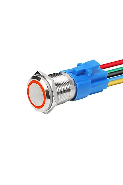 CLASSLIGHTS Buton de acționare 16 mm cu revenire, 220 V, LED roșu, ElectroAZ