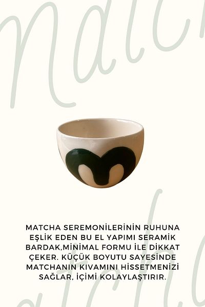 Mim and More Special Design Matcha Written Ceramic Cup