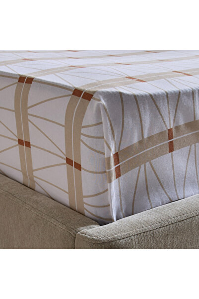 Home Box Malta Lattice Printed Cotton Twin Fitted Sheet 120x200+33 cm