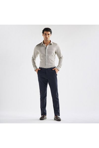 FAV Regular Fit Trousers with Pockets and Button Closure