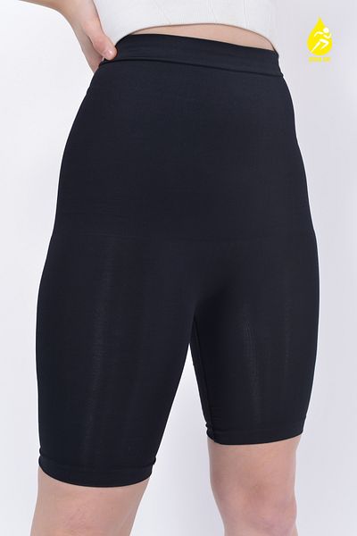 REYNEV Women's Comfortable Seamless Corset Shorts, Non-Slip Silicone Black Premium Corset Shorts