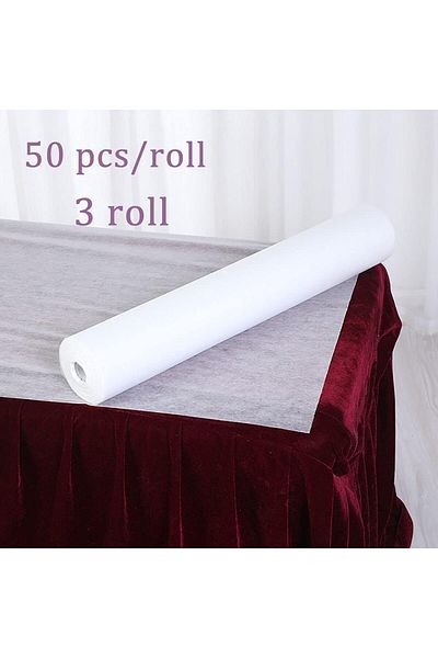 LA PERLA TECH 3 Roll Disposable Non-Woven Bed Sheet, 50 Pcs/Roll Massage Table Sheets
